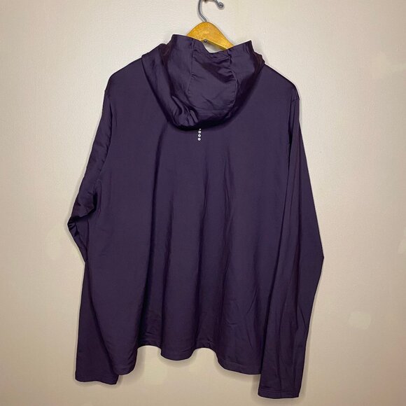 Comfy Cozy Fleece Lined Eggplant Purple Nike Active Wear Women’s Jacket 3XL - Picture 6 of 8